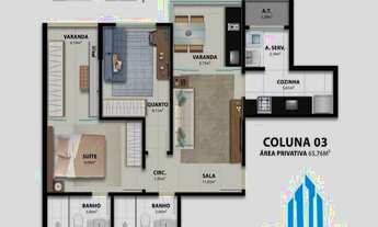 Imagem 4: Apartamento na Planta Residencial Antônio Gottardo, 66m², Área de Lazer completa