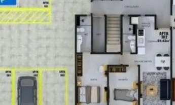 Imagem 2: Apartamento Duplex com 2 dormitórios à venda, 80 m² por R$ 369.900,00 - Bessa - João Pesso