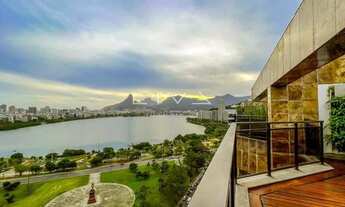 Imagem 3: Cobertura de Luxo com Vista Panorâmica para Lagoa com 450m² 4 Suítes 4 Vagas Portaria 24h