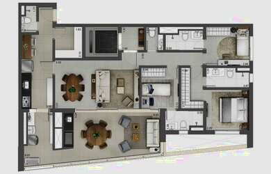 Imagem 3: 131m - 2 vgs - andar alto - Bairro Brooklin Novo