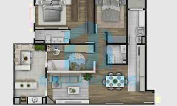 Imagem 2: Apartamento para venda com 106 metros quadrados com 3 quartos em Bacacheri - Curitiba - PR