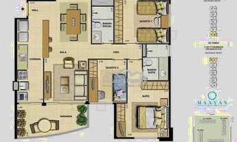 Imagem 7: CIDADE JARDIM MAAYAN - APARTAMENTO 2 QUARTOS COM SUITE CONDOMINIO MAAYAN CIDADE JARDIM BAR