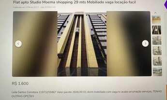 Imagem 7: Moema 38 mts Mobiliado vaga de garagem prox metro shopping Temporada pagou entreou 3800,00