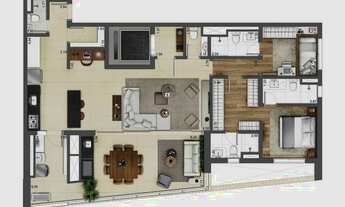 Imagem 2: 131m - 2 vgs - andar alto - Bairro Brooklin Novo