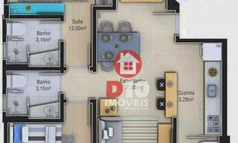 Imagem 6: Apartamento à venda por R$ 425.971,44 - Centro - Criciúma/SC