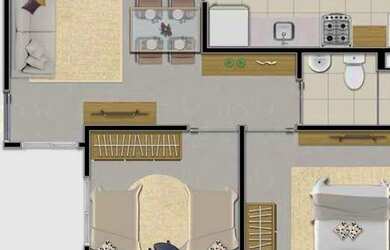 Imagem 3: Apto 2 quartos em condomínio fechado Valparaíso bem localizado