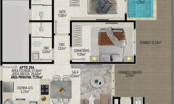 Imagem 4: Apartamento Garden 2o Andar (Liberty Residence - Palmas - Governador Celso Ramos