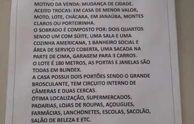 Imagem 2: Vende-se um sobrado em Janaúba