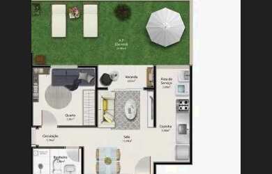 Imagem 3: LNC-069 2 QTS QUINTAL LAZER COMPLETO LARANJEIRAS. ENTRADA PARCELADA EM ATÉ 60X FGTS CAIXA