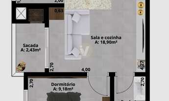 Imagem 4: Apartamento 1 dormitório em Camobi, próximo à UFSM