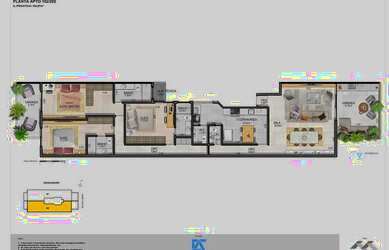 Imagem 7: Coração do Jardim Oceanico, 3 Suítes c/ 160m², Sol da Manhã, c/ 02 Vagas, Box Privativo