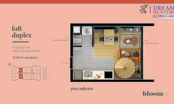 Imagem 2: Studio Loft Bloom com 38 (m²) privativos, no Bairro Portão