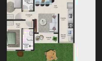 Imagem 7: LNC-069 2 QTS QUINTAL LAZER COMPLETO LARANJEIRAS. ENTRADA PARCELADA EM ATÉ 60X FGTS CAIXA