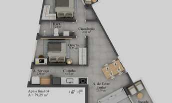 Imagem 7: Apartamentos no Centro de Santo Amaro da Imperatriz 2 e 3 quartos com suíte