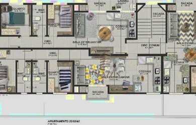 Imagem 7: Apartamento com 3 dormitórios à venda, 61 m² por R$ 299.900 - Bom Jesus - São José dos Pin