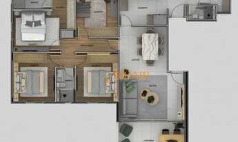 Imagem 3: Cobertura com 4 dormitórios à venda, 237 m² por R$ 2.370.441,85 - Buritis - Belo Horizonte