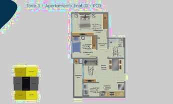 Imagem 4: GRANDE LANÇAMENTO EM SÃO JOSÉ - APARTAMENTOS DE 2 DORMITÓRIOS NO BAIRRO CENIRO MARTINS