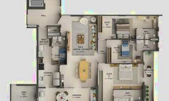 Imagem 7: Apartamento para venda possui 147 metros quadrados com 3 quartos na Península