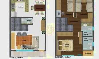 Imagem 2: Sobrado 3 Dormitórios, sendo 1 suíte, São José dos Pinhais/PR