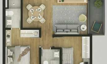 Imagem 3: Apartamento à venda em Bom Fim com 58 m², 2 quartos, 1 suíte, 1 vaga