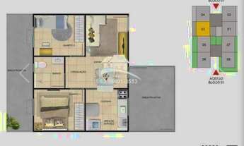 Imagem 4: Apartamento para Venda em Palmas, Plano Diretor Norte, 2 dormitórios, 1 banheiro, 1 vaga