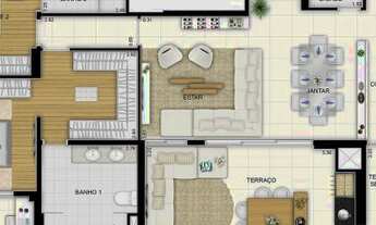 Imagem 3: 120m² 3 Suites ou 2 Suíte Lavabo Var Gourmet Churras carvão 2 vagas deter PRONTO Tudo pert