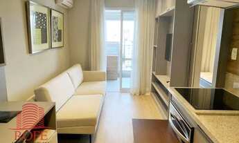 Imagem 2: Apartamento com 1 dormitório para venda e locação no Brooklin. Venda: porteira fechada. Lo