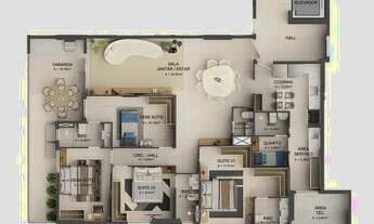 Imagem 6: Apartamento para venda possui 147 metros quadrados com 3 quartos na Península