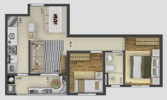 Imagem 3: Apartamento para venda com 49 metros quadrados com 2 quartos em Vila Esperança - São Paulo