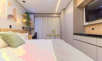 Imagem 7: Studio com os ambientes integrados com (quarto, sala, varanda, cozinha, 1 banheiro, 1 vaga