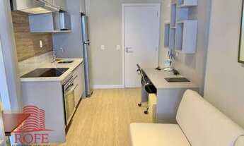 Imagem 3: Apartamento com 1 dormitório para venda e locação no Brooklin. Venda: porteira fechada. Lo