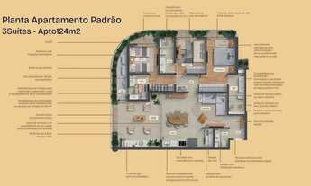 Imagem 2: Apartamento HORIZON RESIDENCES, com 3 Suítes, 124m² Região Iguatemi, Rio Preto