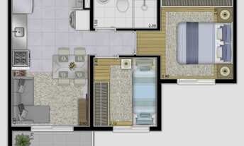 Imagem 2: Apartamento para venda tem 35 metros quadrados com 2 quartos em Socorro - São Paulo - SP