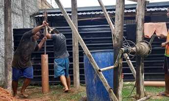 Imagem 1: Perfuração de poço no manual e na máquina