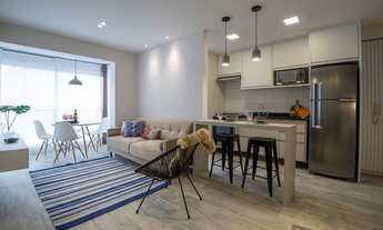 Imagem 2: Cube Campo Belo Apartamento 1 dormitório mobiliado próx metrô Berrini Brooklin Moema Itaim