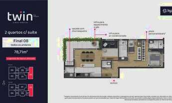 Imagem 5: Apartamento com 3 dormitórios à venda, 78 m² por R$ 811.900,00 - Portão - Curitiba/PR