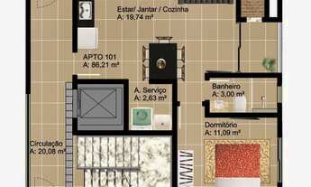 Imagem 4: Belíssimo apartamento 01 dormitório / Bairro Ingleses