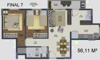 Imagem 2: APARTAMENTO COM 56.11 m² - VILA MIRIM - PRAIA GRANDE SP