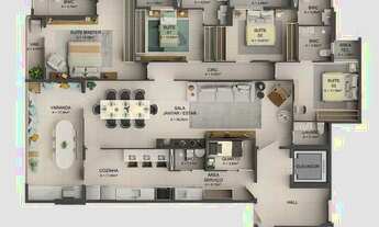 Imagem 5: Apartamento para venda possui 147 metros quadrados com 3 quartos na Península