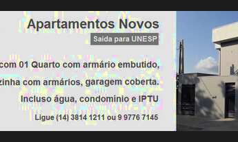 Imagem 4: Apts Novos- P/ Universitários- Saída para Unesp