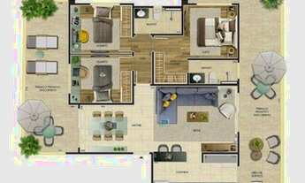 Imagem 5: Apartamento Garden com 3 dormitórios à venda, 118 m² por R$ 730.000 - Santa Inês - Belo Ho