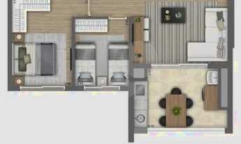 Imagem 7: VENDA APARTAMENTO 02 DORMITÓRIOS 01 SUÍTE 02 VAGAS NOVO SACADA GOURMET LAZER DE CLUBE VIL