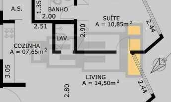 Imagem: Apto, tem 40 m,0 m², com 1 suíte e sala