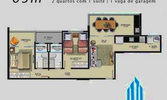 Imagem 3: Apartamento 02 quartos a venda na planta, 65 m² por 610.000, alto padrão e na quadra do ma