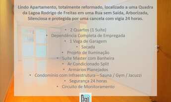 Imagem 2: Lagoa - 2 Quartos (1 Suíte) + Depen de Empregada + Vaga