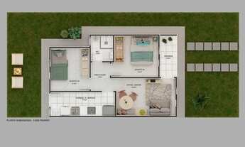 Imagem 2: Condomínio Pitombeira Casa de 2/4 no Bairro Campo Limpo