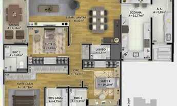 Imagem 5: APARTAMENTO com 3 dormitórios à venda por R$ 1.465.731,85 no bairro Batel - CURITIBA / PR