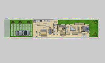 Imagem 2: Casa plana na planta no Eusébio com 2 suítes