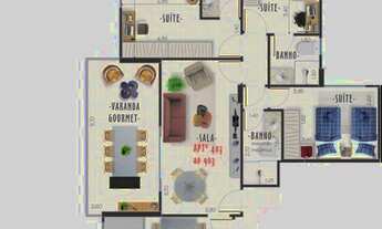 Imagem 2: Jardim Glória apartamento 3 suítes/ 2 elevadores/ vaga/ perto da Praça