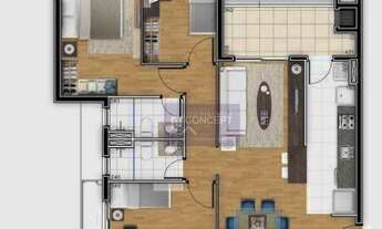 Imagem 2: Apartamento com 3 dormitórios à venda, 84 m² por R$ 645.000,00 - Bacacheri - Curitiba/PR